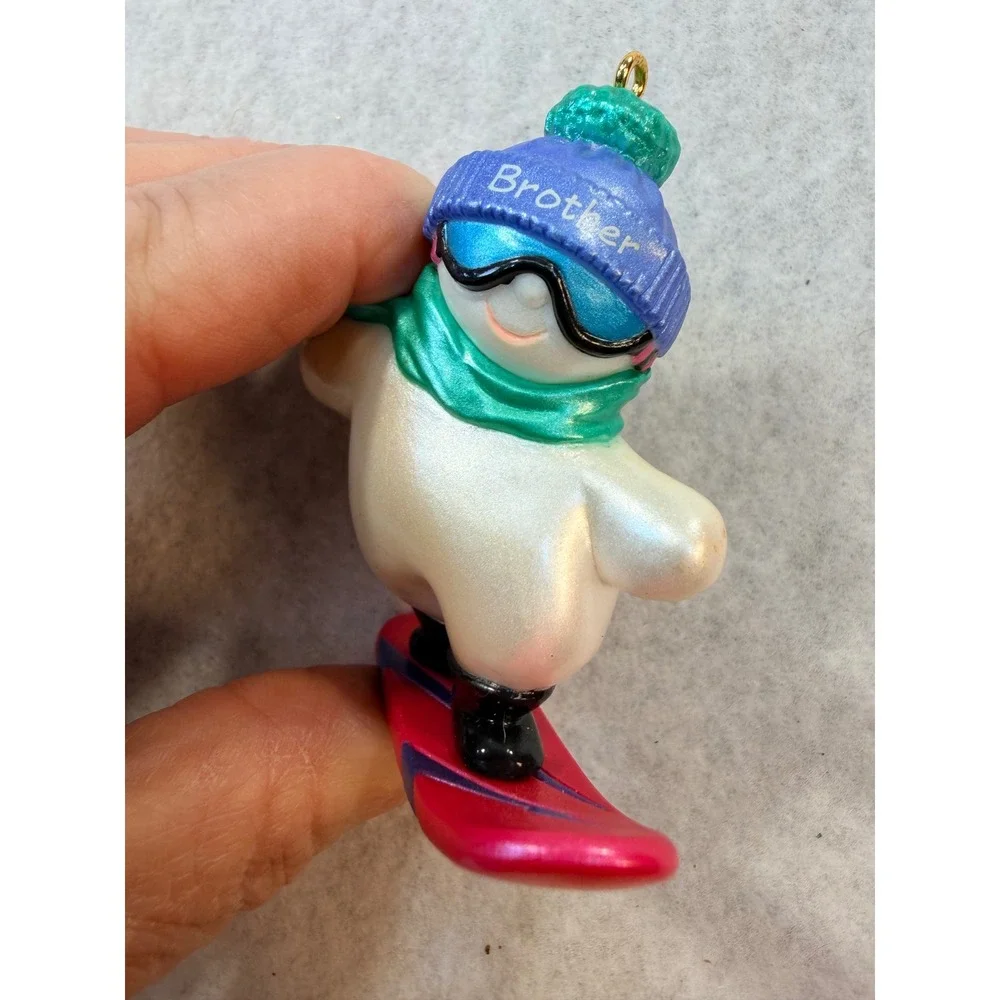 Hallmark Keepsake Ornament 1995 Brother Snowboarding Snowman Vintage QX5679